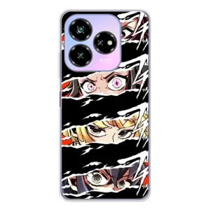 Силіконові чохлі з очіма Anime для Нубіа В60 Дезіжн (Очі на чорному)