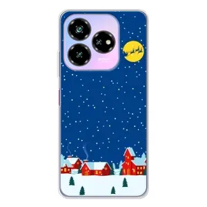 Силиконовый бампер на рождество для ZTE Nubia V60 Design (Город в снегу)