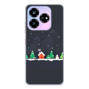 Силиконовый бампер на рождество для ZTE Nubia V60 Design (Город зимний)