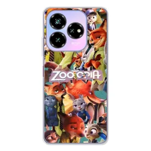 Силиконовый чехол с принтом Зоотрополіс для ZTE Nubia V60 Design (Коллаж героев)
