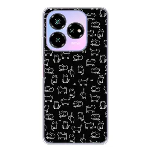 Чехол на тематику: Коты для ZTE Nubia V60 Design (Котики на черном)