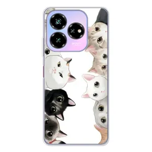 Силиконовый чехол с котиком для ZTE Nubia V60 Design (Коты)