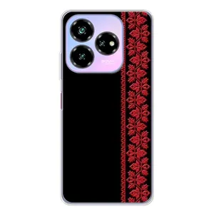 Силиконовый Чехол на ZTE Nubia V60 Design (Красная Вышиванка)
