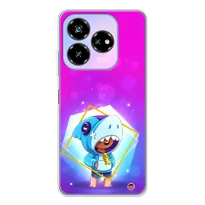Чехол Бравл Старс для ZTE Nubia V60 Design (Леон в костюме Акулы)