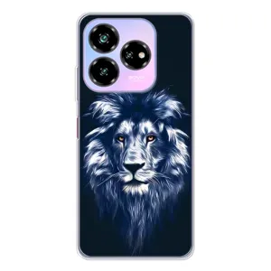 Чехол с картинкой на ZTE Nubia V60 Design (Лев - синий)