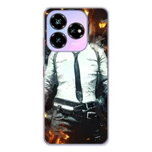 Силиконовый чехол с картинкой "Герой Pubg" на ZTE Nubia V60 Design (Man Пубг)