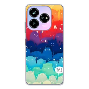 Силиконовый чехол с котиком для ZTE Nubia V60 Design (Mew)