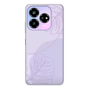 Чехол цветочный дизайн для ZTE Nubia V60 Design (Монстера фиолетовая)
