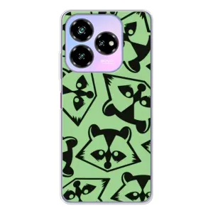 Силиконовый Чехол с Енотами на ZTE Nubia V60 Design (Мордочки Енота)