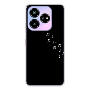 Чехол с картинками на черном фоне для ZTE Nubia V60 Design (Ноты)