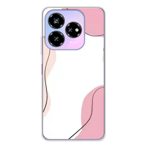 Чехол цветочный дизайн для ZTE Nubia V60 Design (Розовый фон)