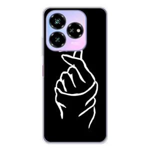 Чехлы (Знак сердечка) на ZTE Nubia V60 Design (Сердце на черном)