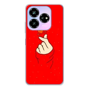 Чехлы (Знак сердечка) на ZTE Nubia V60 Design (Сердце на красном)