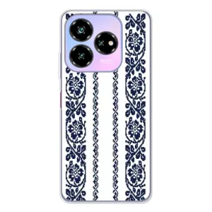 Силиконовый Чехол на ZTE Nubia V60 Design с картинкой Вышиванки (Синяя вышиванка)