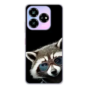 Силиконовый Чехол с Енотами на ZTE Nubia V60 Design (Стильный Енот)