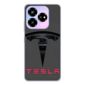 Силіконовий бампер з картинкою машини на ZTE Nubia V60 Design (Logo TESLA)