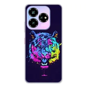 Силиконовый бампер с картинкой животных для ZTE Nubia V60 Design (Тигр-Арт)