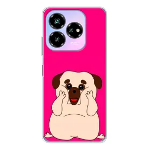 Чехол (ТПУ) Милые собачки для ZTE Nubia V60 Design (Веселый Мопсик)