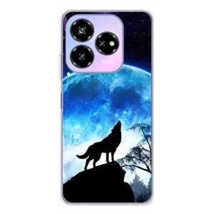 Чехол с Волком на ZTE Nubia V60 Design (Воет на луну)