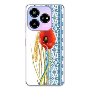 Силиконовый Чехол на ZTE Nubia V60 Design с картинкой Вышиванки (Вышиванка с цветком)