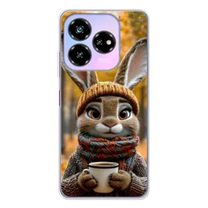 Печатный чехол «Зверята с кофе» для ZTE Nubia V60 Design (Зайчик с кофе)