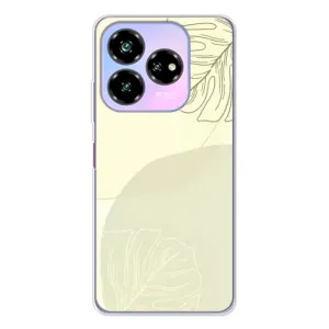 Чехол цветочный дизайн для ZTE Nubia V60 Design (Зелёный фон)