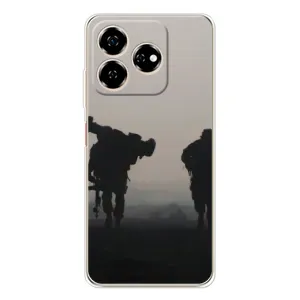 Чехлы на военную тематику для ZTE Nubia V60 (Бой солдат)