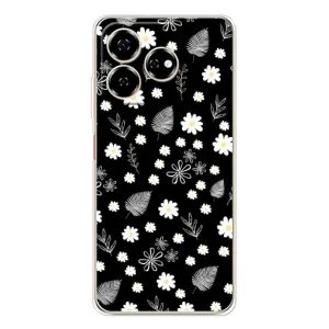 Чехлы с тематикой "ЦВЕТЫ" на ZTE Nubia V60 (цветение на чорном)