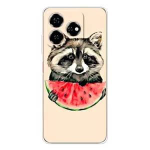 Силиконовый Чехол с Енотами на ZTE Nubia V60 (Енот)
