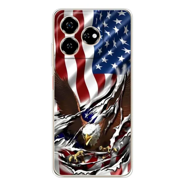 Чехол с рисунком «Флаг USA» для ZTE Nubia V60 Чехол с рисунком «Флаг USA» для ZTE Nubia V60