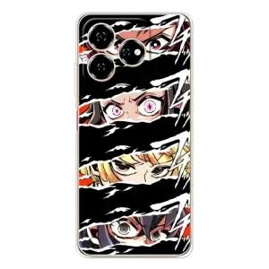 Силіконові чохлі з очіма Anime для Нубіа В60 (Очі на чорному)