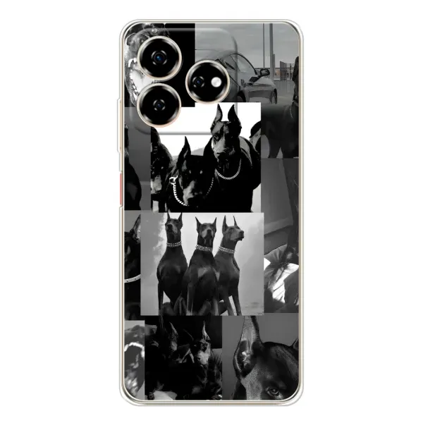 Чехол с рисунком «Коллаж Доберман» для ZTE Nubia V60 Чехол с рисунком «Коллаж Доберман» для ZTE Nubia V60