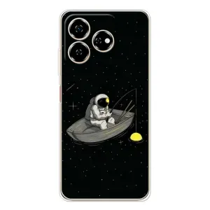 Силіконовый Чохол з принтом "Космонавти" на ZTE Nubia V60 (Космонавт на рибалці)