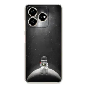 Силіконовый Чохол з принтом "Космонавти" на ZTE Nubia V60 (Космонавт романтик)
