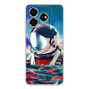 Силіконовый Чохол з принтом "Космонавти" на ZTE Nubia V60 (Космонавт у воді)
