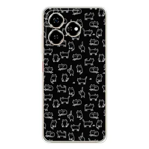 Чехол на тематику: Коты для ZTE Nubia V60 (Котики на черном)