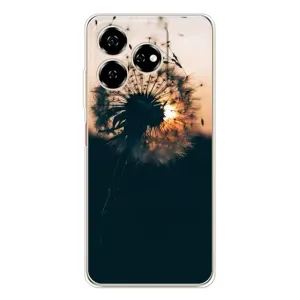 Силиконовый Чехол с одуванчиками на ZTE Nubia V60 (Красивый одуванчик)