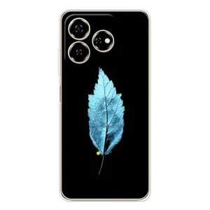 Чехол с картинками на черном фоне для ZTE Nubia V60 (Листочек)