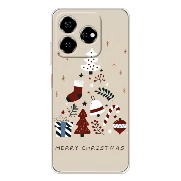 Чехол с рисунком «Merry Christmas» для ZTE Nubia V60 Чехол с рисунком «Merry Christmas» для ZTE Nubia V60