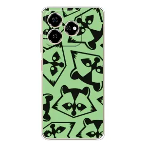 Силиконовый Чехол с Енотами на ZTE Nubia V60 (Мордочки Енота)