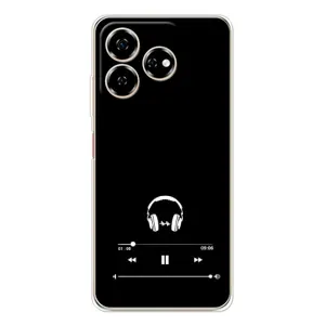 Чехол с картинками на черном фоне для ZTE Nubia V60 (Плеер)