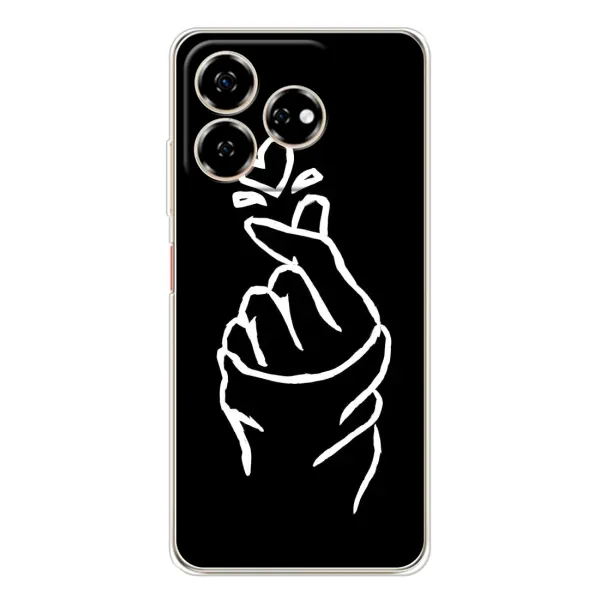 Чехол с рисунком «Сердце на черном» для ZTE Nubia V60 Чехол с рисунком «Сердце на черном» для ZTE Nubia V60