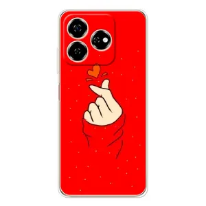 Чохол (Знак сердечка) для ZTE Nubia V60 (Сердечко на червоному)