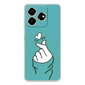 Чохол (Знак сердечка) для ZTE Nubia V60 (Сердечко на бірюзовому)