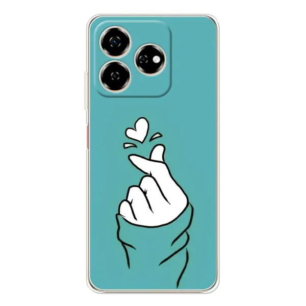 Чехол с рисунком «Сердечко на бирюзовом» для ZTE Nubia V60 Чехол с рисунком «Сердечко на бирюзовом» для ZTE Nubia V60