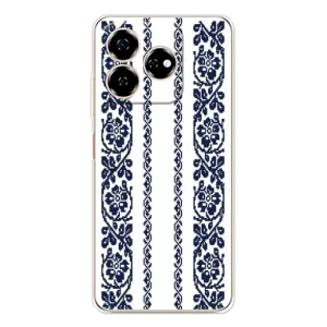 Силиконовый Чехол на ZTE Nubia V60 с картинкой Вышиванки (Синяя вышиванка)