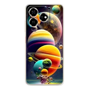 Чехол (ТПУ) с планетами на ZTE Nubia V60 (Солнечна система)