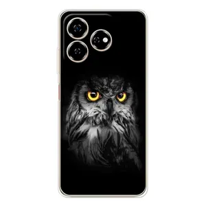 Чехлы с принтом СОВЫ для ZTE Nubia V60 (Сова на чёрном)