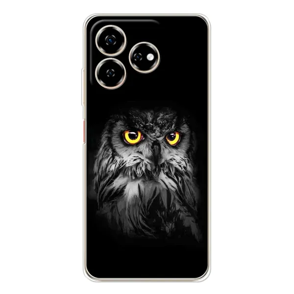 Чехол с рисунком «Сова на чёрном» для ZTE Nubia V60 Чехол с рисунком «Сова на чёрном» для ZTE Nubia V60