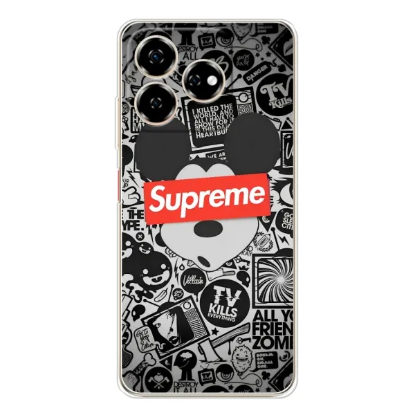Чехол с рисунком «Supreme Маус» для ZTE Nubia V60 Чехол с рисунком «Supreme Маус» для ZTE Nubia V60